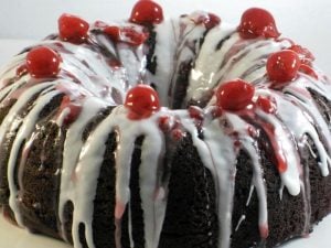 Chocolate Cherry Bundt Cake Recipe with Weight Watchers Points