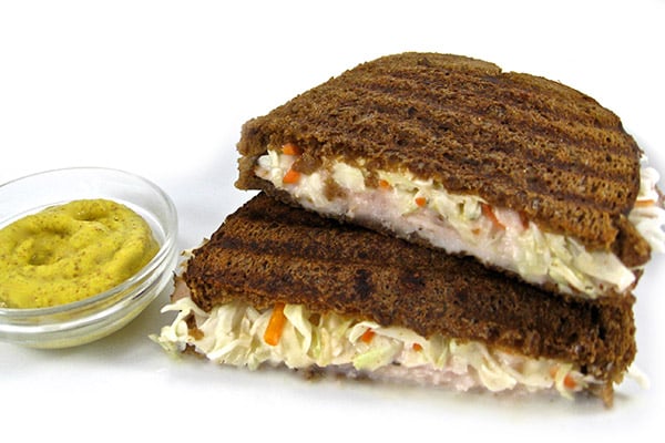 A Yummy Grilled Turkey, Cheese and Slaw Panini