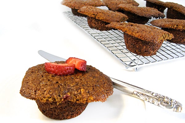 Skinny Fresh Strawberry Bran Muffins