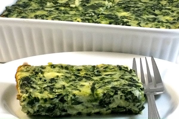 Skinny Spinach and Feta Vegetarian Casserole