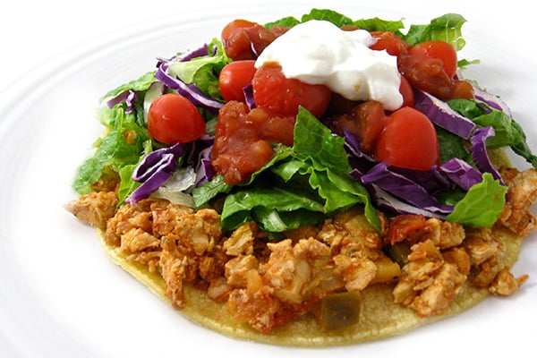 Skinny Chicken Tostadas in 20 Minutes