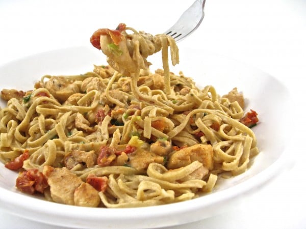 Cajun Chicken Linguine Alfredo, Skinnyfied