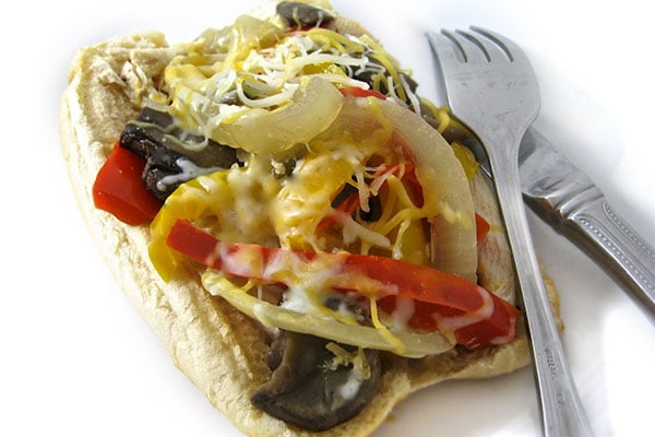 Skinny Philly Chicken Cheesesteak Sandwiches in the Crock-Pot