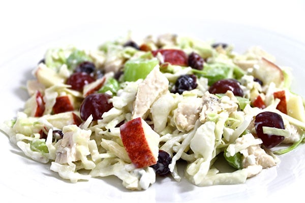﻿Skinny Chicken and Blue Cheese Slaw Salad