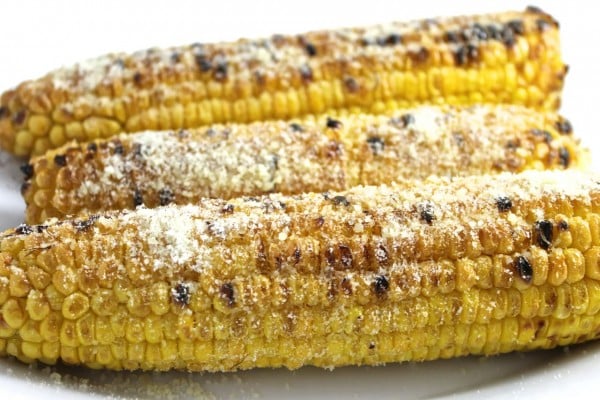 Grilled or Broiled Garlic Parmesan Corn