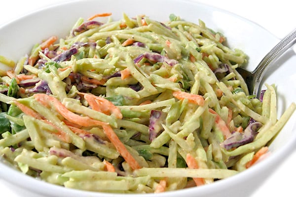 Super Low Calorie Honey Mustard Broccoli Slaw