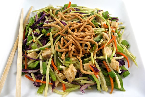 Skinnylightful Asian Chicken Broccoli Slaw Salad