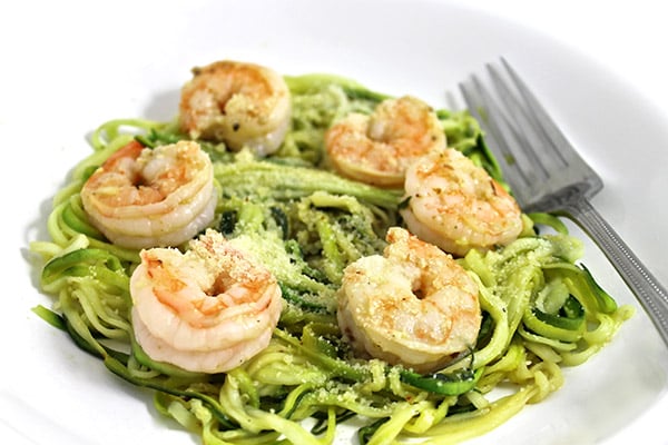 Skinny Shrimp Scampi over Low Carb Zoodles