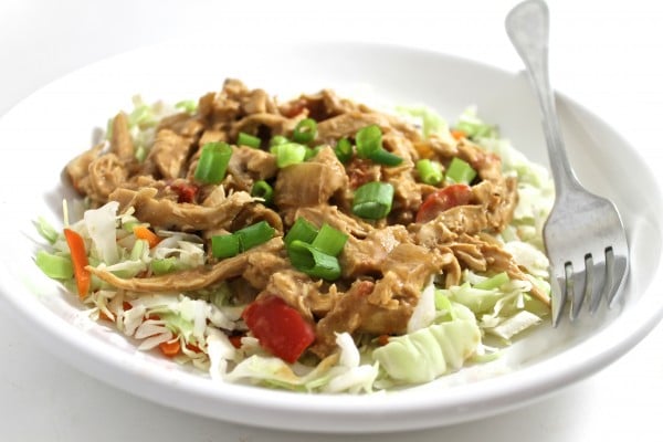 (Crock-pot) Skinny Thai Chicken with Peanut Sauce