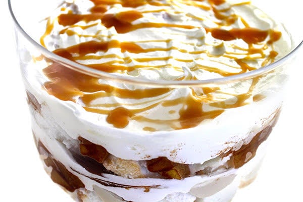Skinny Caramel Apple Pie Trifle