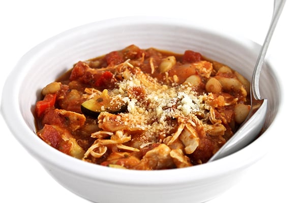 tuscan-chicken-and-bean-stew-photo | Skinny Kitchen Crock-Pot, Skinny Tuscan Chicken and Beans
