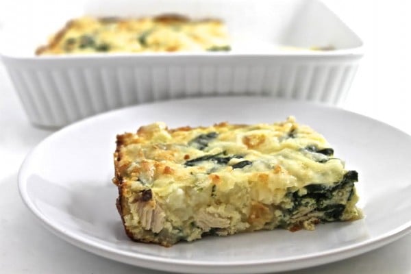 Skinny Chicken and Spinach Quiche