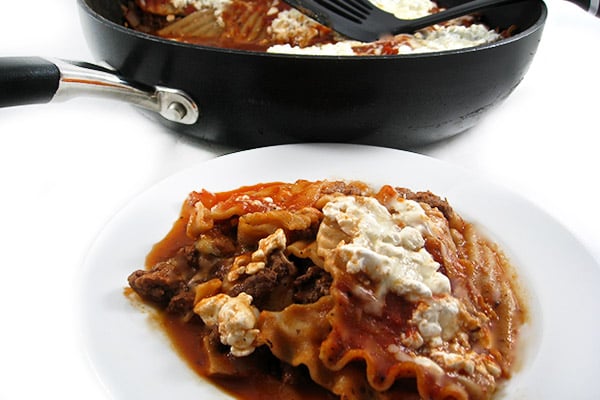 Skinny Skillet Lasagna in About 30 Minutes