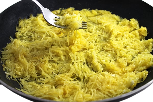Spaghetti Squash with Skinny Garlic Butter