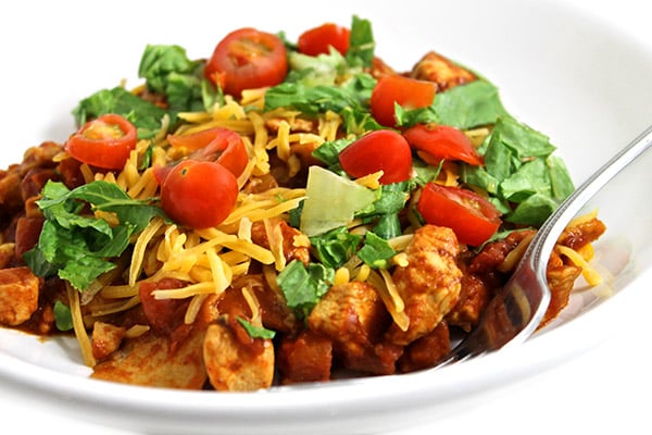 Skinny, Easy, Chicken Enchilada Skillet