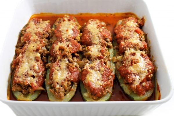 SkinnyItalian Zucchini Boats