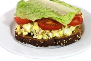 Loaded egg salad sandwich