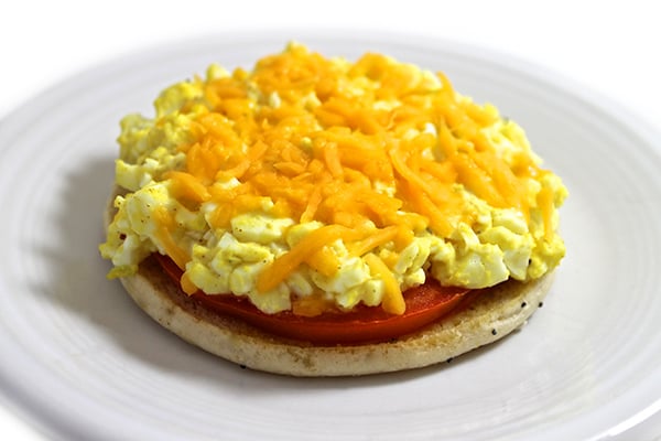 Skinny Hot Egg Salad Bagel