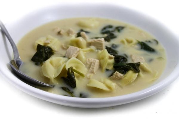 Chicken Alfredo Tortellini Soup-photo | Skinny Kitchen Chicken Alfredo Tortellini Soup Made Skinny