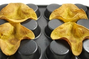 Baked tostada shells