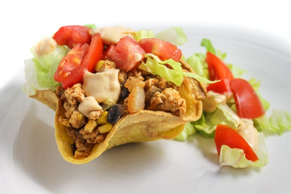 Skinny Tostadas with Baked Tortilla Shells