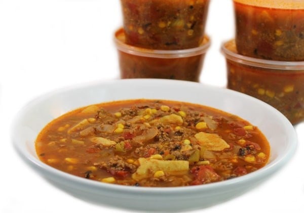 Skinny Beef Taco Tortilla Soup (Instant Pot or Stove Top)