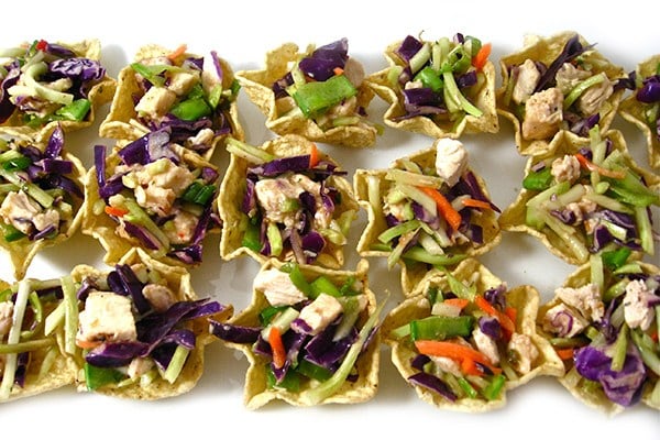 Skinny Chinese Chicken Salad Bites, 16 calories each!