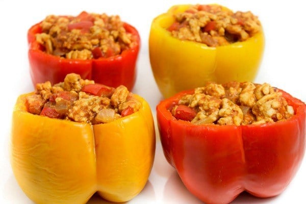 Delightfully Skinny Sloppy Joe Stuffed Peppers