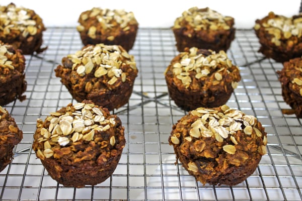 Pumpkin Oat Muffins (Dairy-Free, Gluten-Free, Sugar-Free)