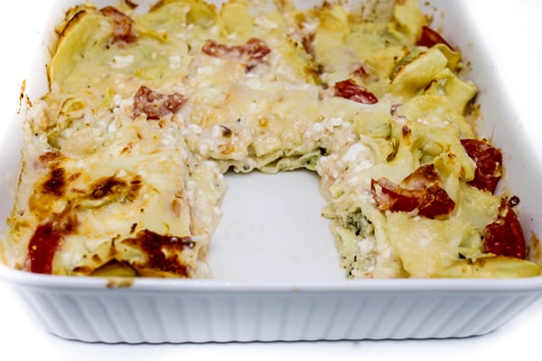 Three Cheese Tomato and Spinach Tortellini Mac and Cheese Made Skinny