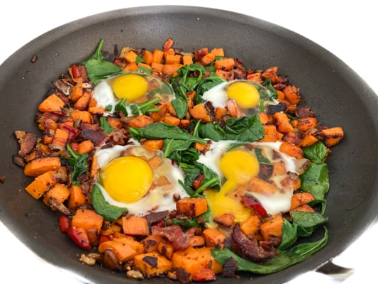 Healthy Country Sweet Potato and Egg Skillet