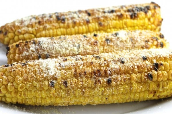 Grilled or Broiled Garlic Parmesan Corn