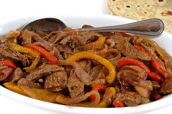 Skinny Steak Fajitas