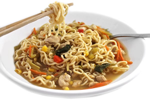 Skinny Asian Chicken and Noodle Bowl