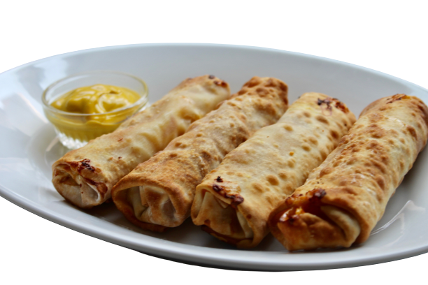 Skinny Ham and Cheese Egg Rolls (Air Fryer or Baked)