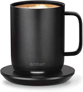Ember Temperature Control Smart Mug 2, 10 oz, Black, 1.5-hr Battery Life – App Controlled Heated Coffee Mug – Improved Design