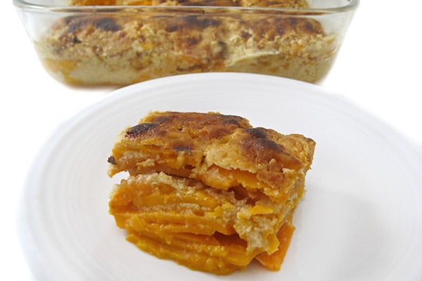 Skinny Scalloped Sweet Potato Casserole
