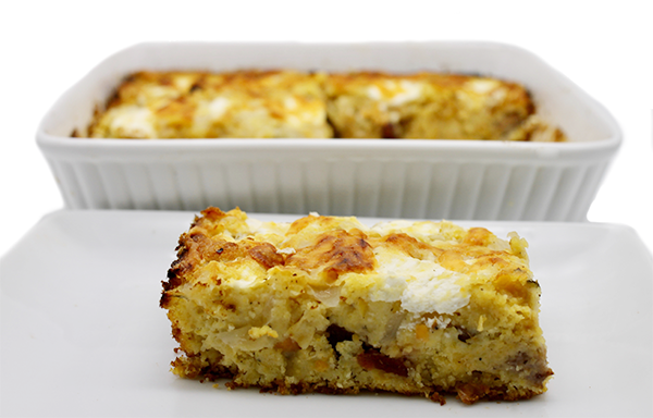 Skinny Cornbread and Sausage Casserole