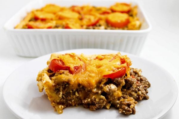 Skinny Cheeseburger Pot Pie